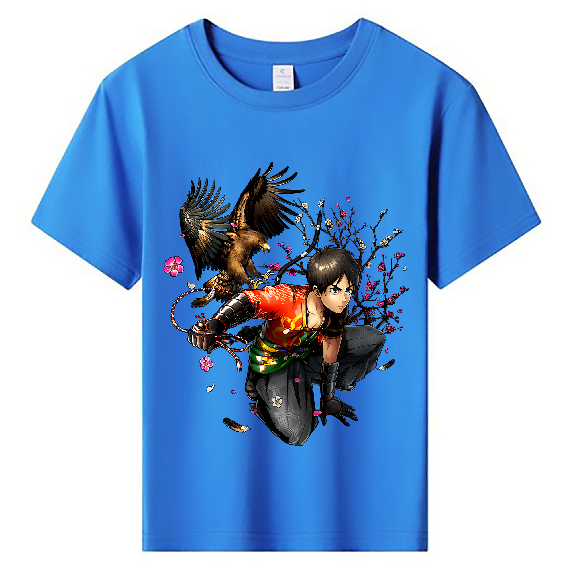 （画像用） 進撃の巨人 エレン･イェーガー Attack on Titan Eren Jäger 綿100％キッズTシャツ（フロントプリント）